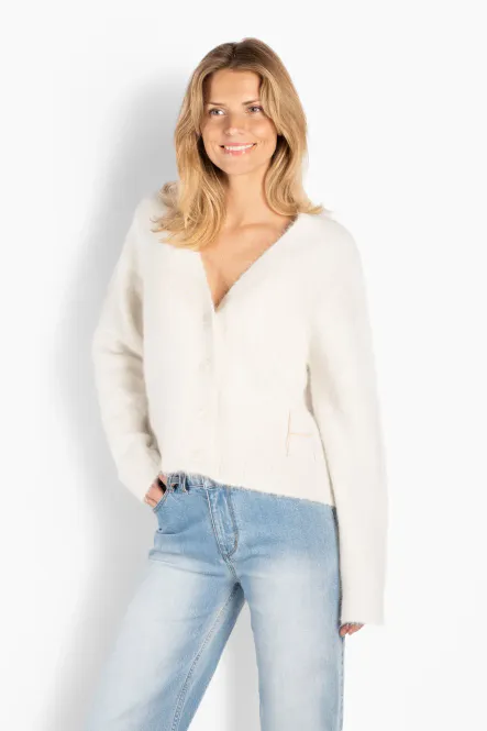 Hovedbilde HÉST - Pernille Short Cardigan - Offwhite