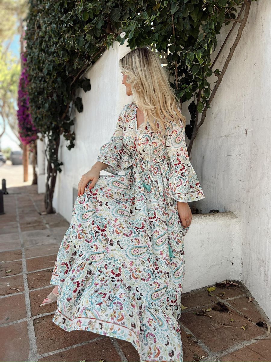 Rah Oslo - Maria Dress - Mint Paisley