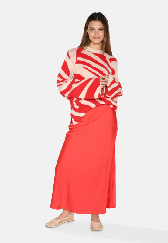 Gebry maxi skirt - Fiery Red