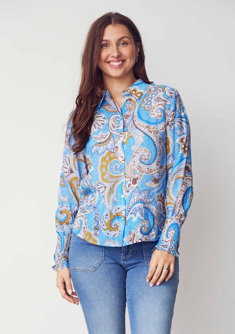 Hovedbilde ISAY - Lotta Smock Shirt - Fresh Blue Paisley