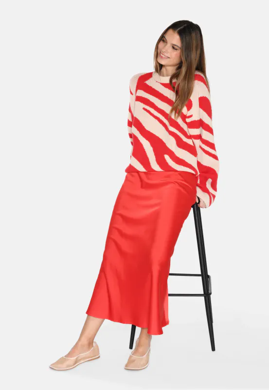 Gebry maxi skirt - Fiery Red