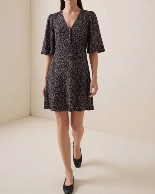 Hovedbilde BYTIMO - Spring V-Neck Dress - Black Dots 