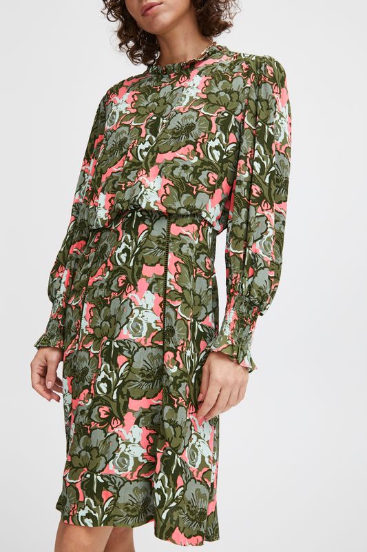 Irfarrow dress - olive branch big flowers