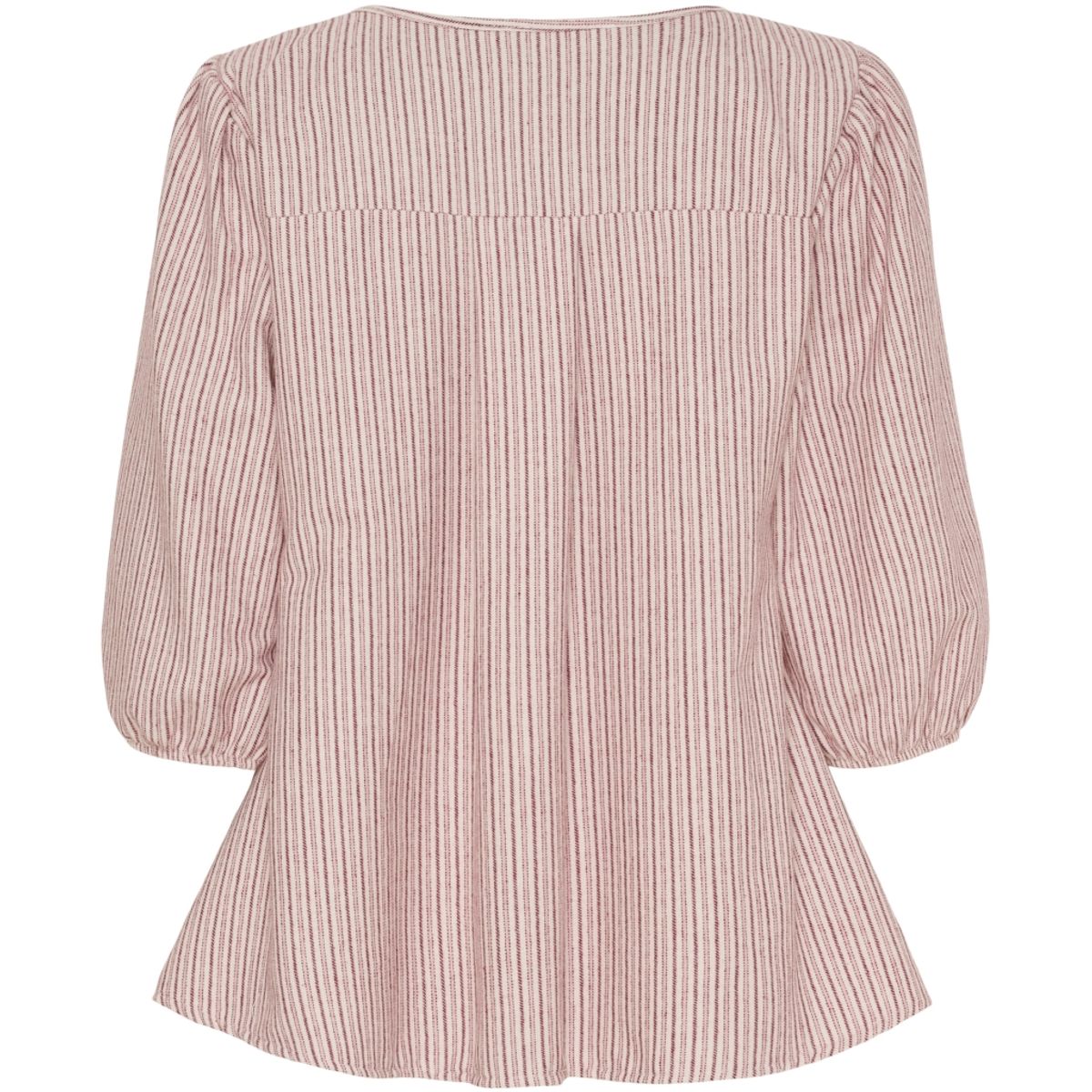 MARTA DU CHATEAU - SYBIL BLUSE - HVIT/RØD