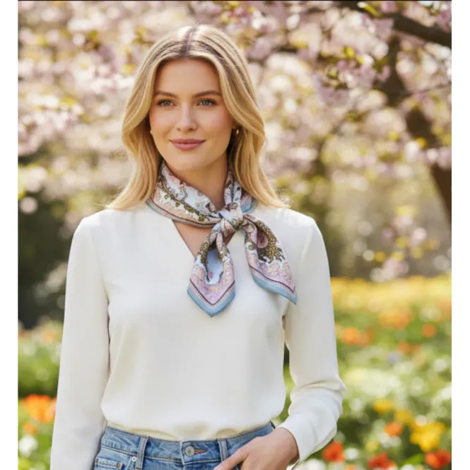 Hovedbilde ENDLESS - Bandana Viscose 19435 - Lys blå