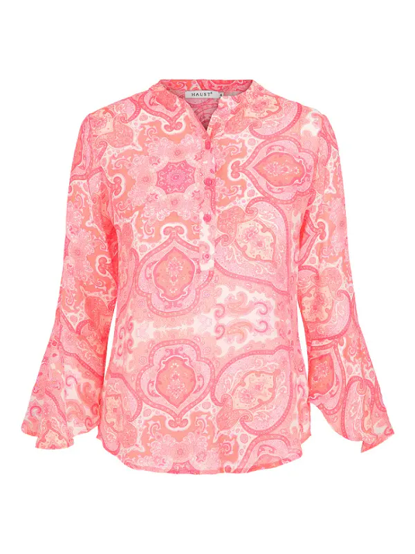 HAUST - Bluse rosa Paisley