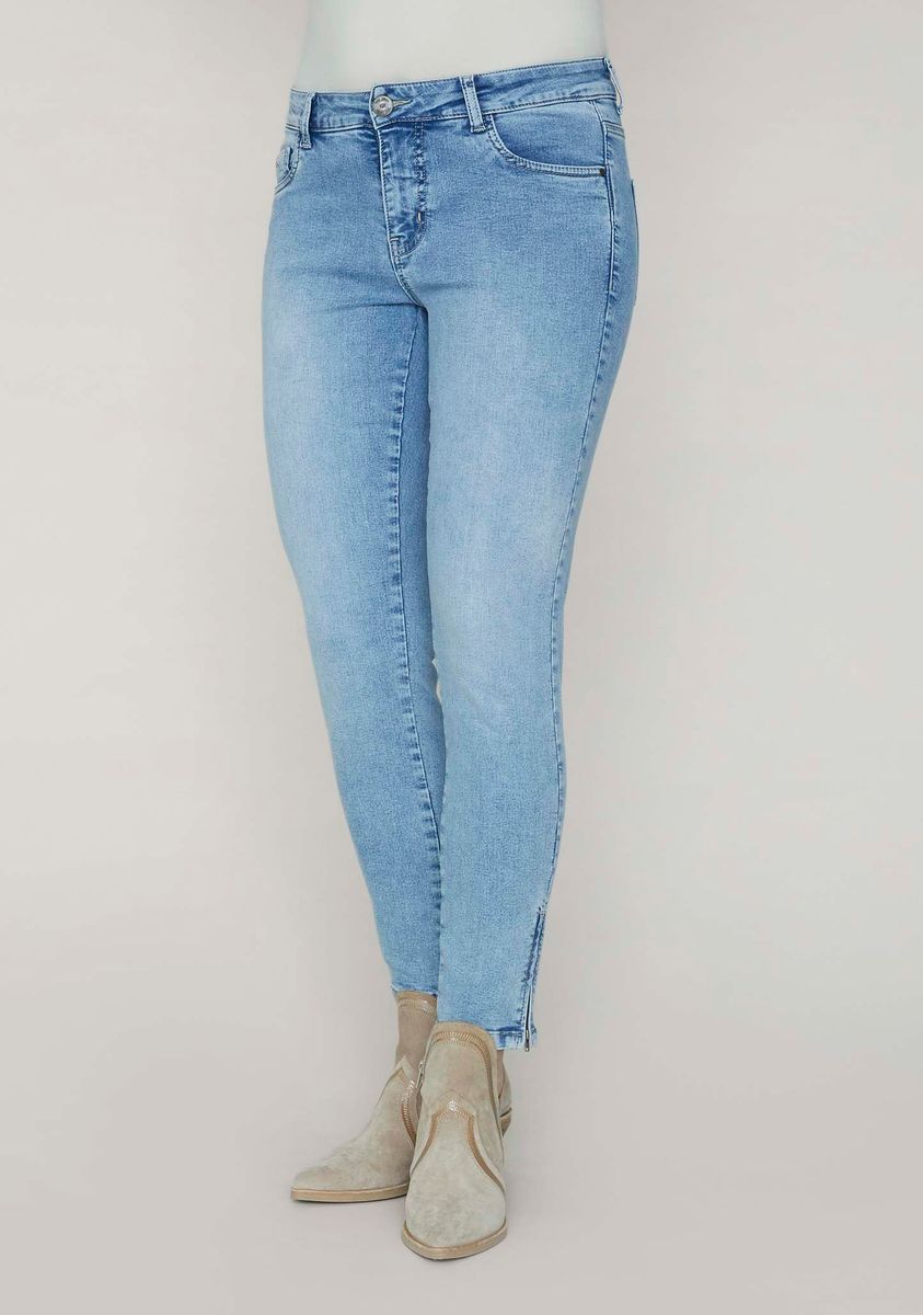 Lido Zip Jeans - Light Denim