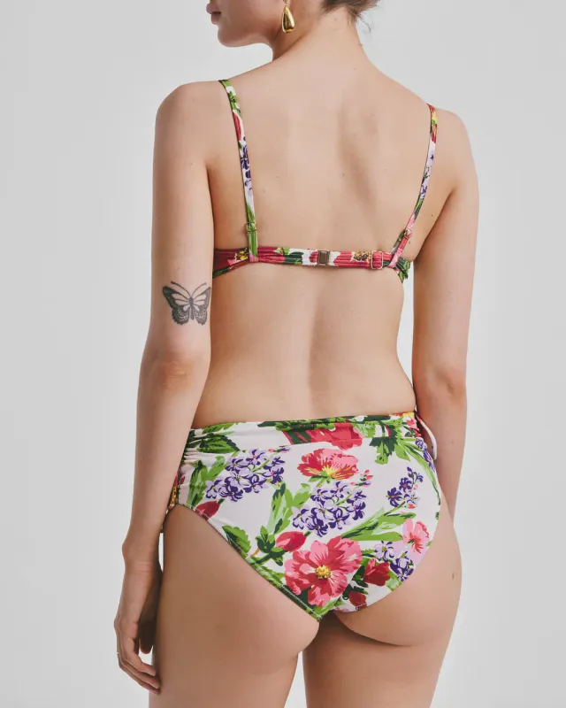 BYTIMO - High-Waisted Bikini Bottom - Daylight Bloom