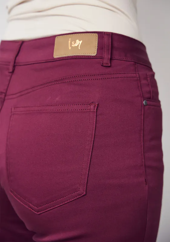 Isay Long Straight Pant - Wine