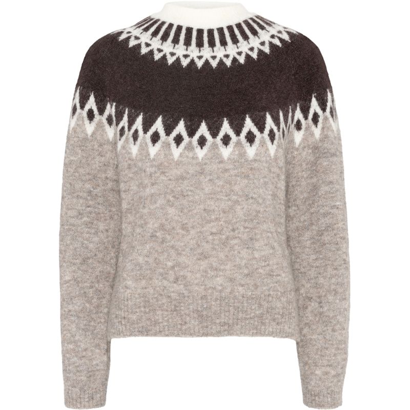 RAH OSLO -  Annie round neck with pattern - Breccia