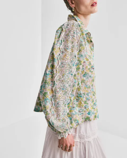 Hovedbilde ByTiMo - Cotton Slub Shirt Anemone Fields 