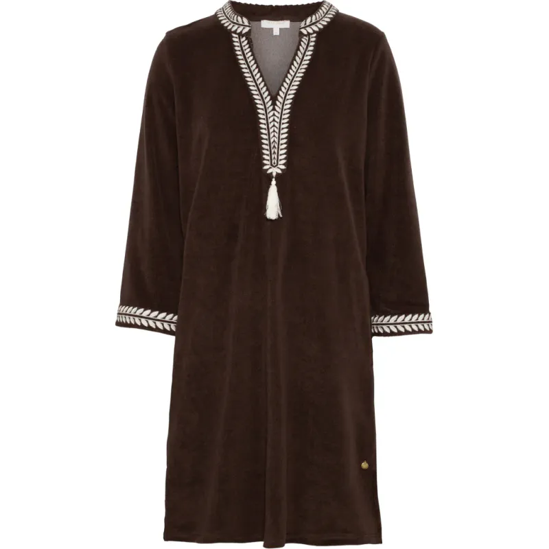 Rah Oslo - Kaftan Short Dress - Brown