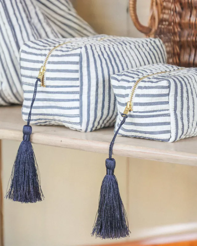 BYTIMO - Cosmetic Bag - Blue Stripe 