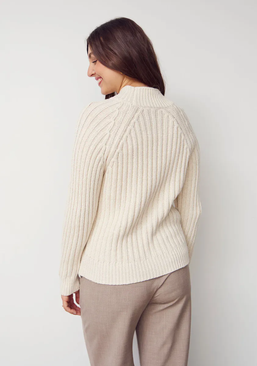 ISAY - GWEN HØYHALSET GENSER - BROKEN WHITE