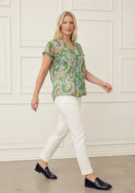 Hovedbilde ISAY - Lotta Top - Grass Green Paisley