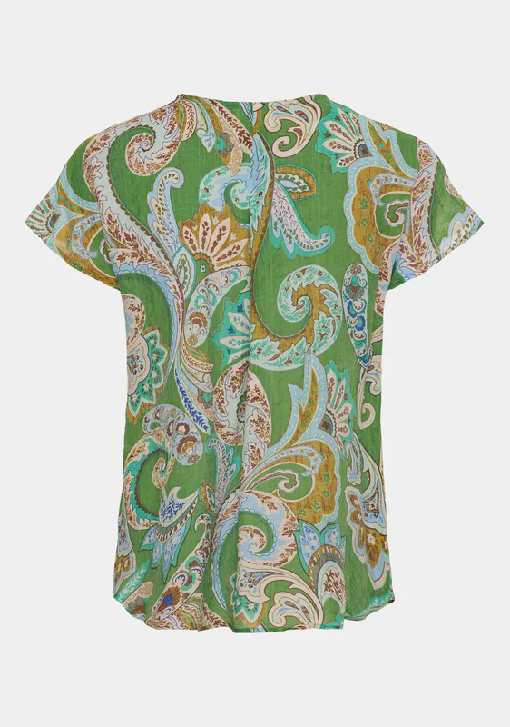 ISAY - Lotta Top - Grass Green Paisley