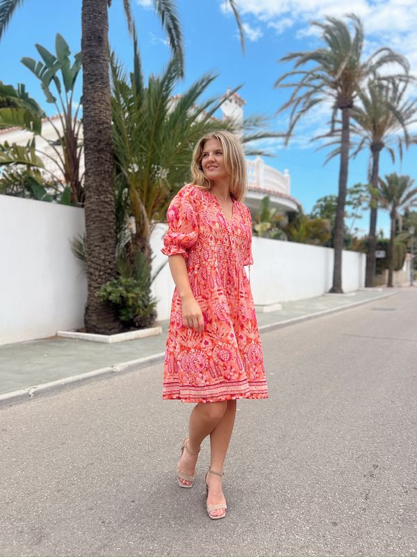 RAH OSLO - Ella Short dress - Orange 