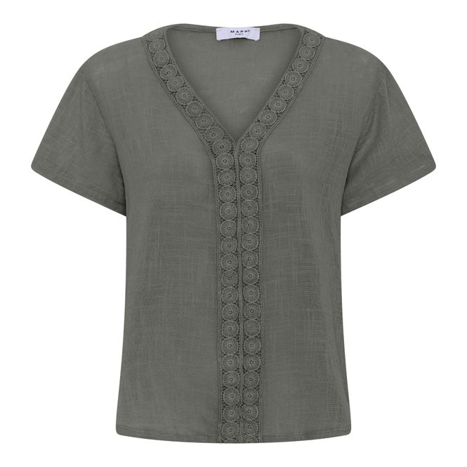 Hovedbilde MAPP - My Emb Bluse - Salviegrønn
