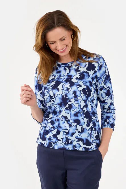 Hovedbilde SIGNATURE - Bluse 3/4 erm - Blå mix/mønstret