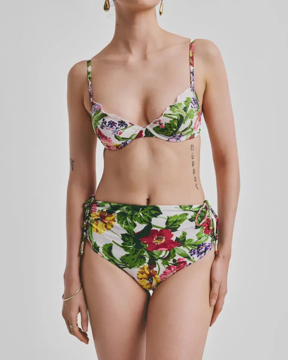 BYTIMO - High-Waisted Bikini Bottom - Daylight Bloom